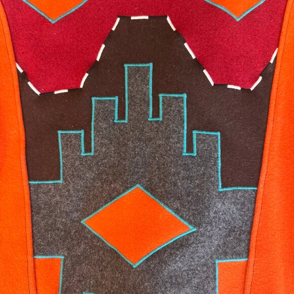 RARE VTG Cynthia Owings Wool Bomber Jacket / C.O.D. Navajo Design Coat - Picture 9 of 11